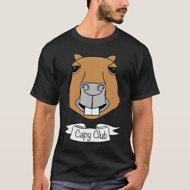 Capybara  Capy Club T-Shirt (Front)