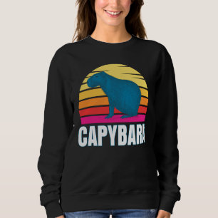 Capybara Capybara Rodent Pet Animal Sunset Sweatshirt