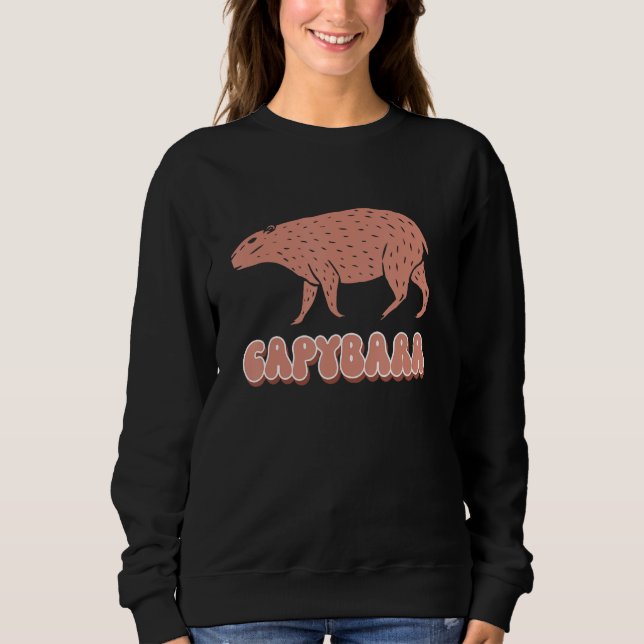 Capybara Capybaras  Animal Rodent Sweatshirt (Front)