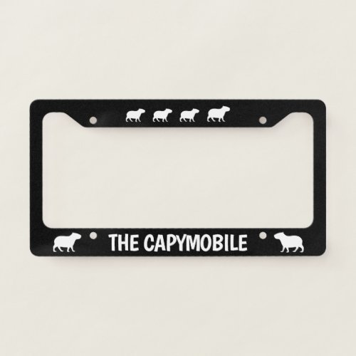 Capybara Capymobile Silhouettes Capy Lover License Plate Frame