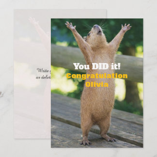 🎓Capybara Celebration Card – Custom Congrats Edit
