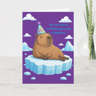 Capybara Chill Birthday Greeting Card