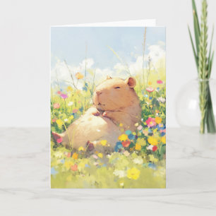 Capybara Chill Card