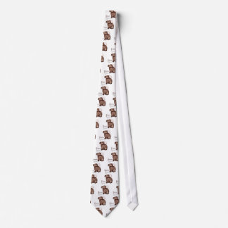 capybara - chocolate neck tie