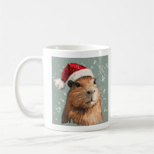 Capybara, Christmas, Add Your Own Text, Coffee Mug