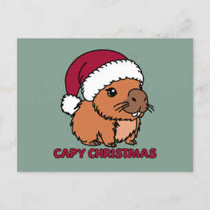 Capybara Christmas Postcard