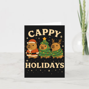 Capybara Christmas Shirt, Funny Capy Holidays Card