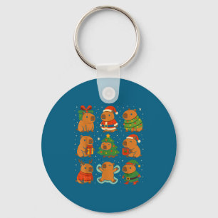 Capybara Christmas Shirt, Funny Capy Holidays Keychain