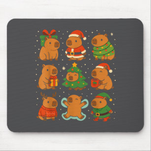 Capybara Christmas Shirt, Funny Capy Holidays  Mouse Pad