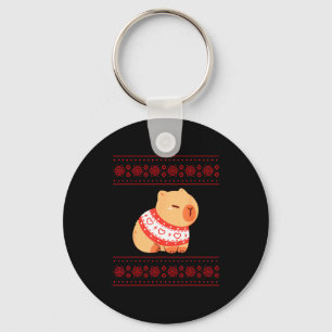 Capybara Christmas Sweater  Keychain