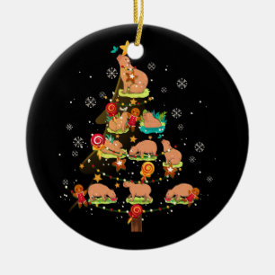 Capybara Christmas Tree Merry Christmas animal zoo Ceramic Ornament