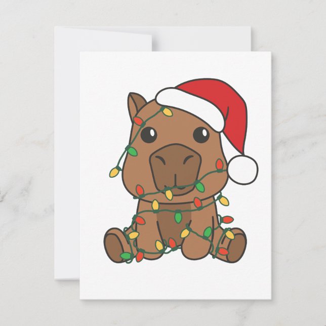 Capybara Christmas Winter Animals Holiday (Front)