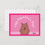 Capybara Classroom Valentine&#39;s Day Card | Pink at Zazzle