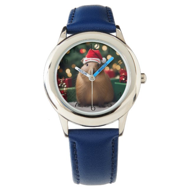 "Capybara Claus: A Festive Bokeh Wonderland" Watch (Front)