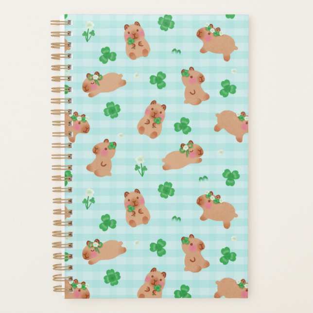 Capybara Clover Blue Planner (Front)