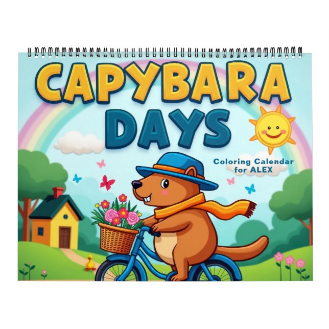 Capybara Coloring Calendar (Cover)