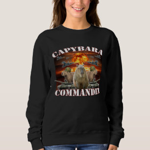 Capybara Commander  Capybara Warrior Sweatshirt