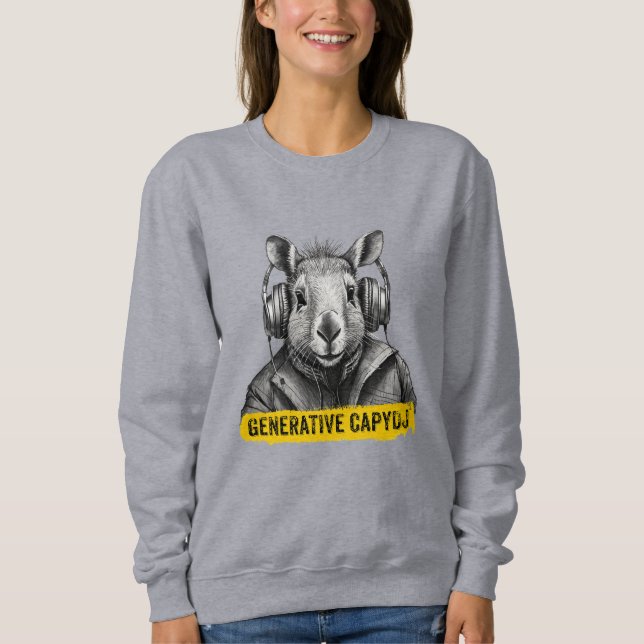 Capybara cool fun T-shirt Sweatshirt (Front)