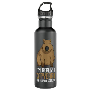 Capybara Costume Girls Boys Women Stainless Steel Water Bottle