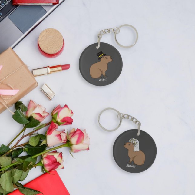 Capybara couple keychain (Creator Uploaded)