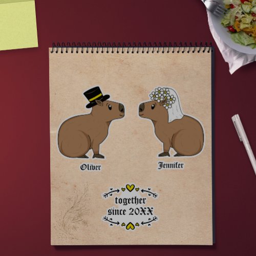 Capybara couple sticker