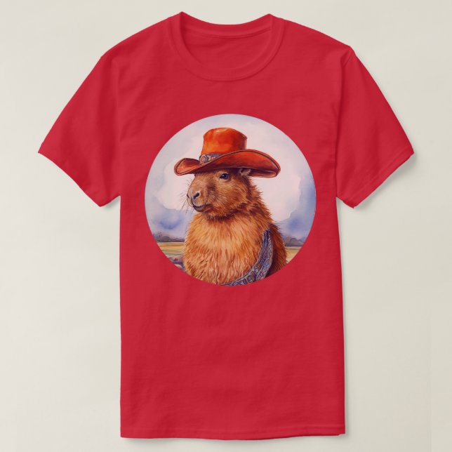 Capybara Cowboy 4 T-Shirt (Design Front)