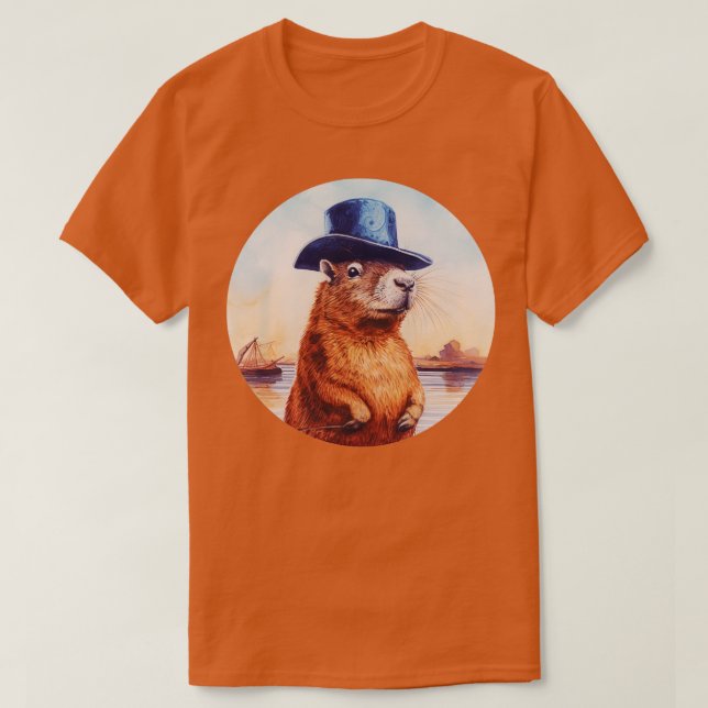 Capybara Cowboy 6 T-Shirt (Design Front)