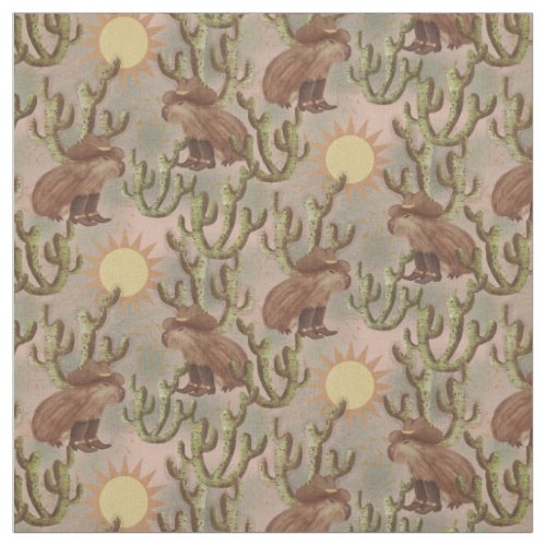 Capybara Cowboy Jane_ whimsical wildlife Fabric