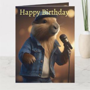 "Capybara Cowboy: Serenading the Wild West" Card