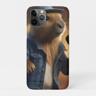 "Capybara Cowboy: Serenading the Wild West" iPhone 11 Pro Case