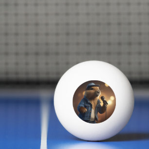 "Capybara Cowboy: Serenading the Wild West" Ping Pong Ball
