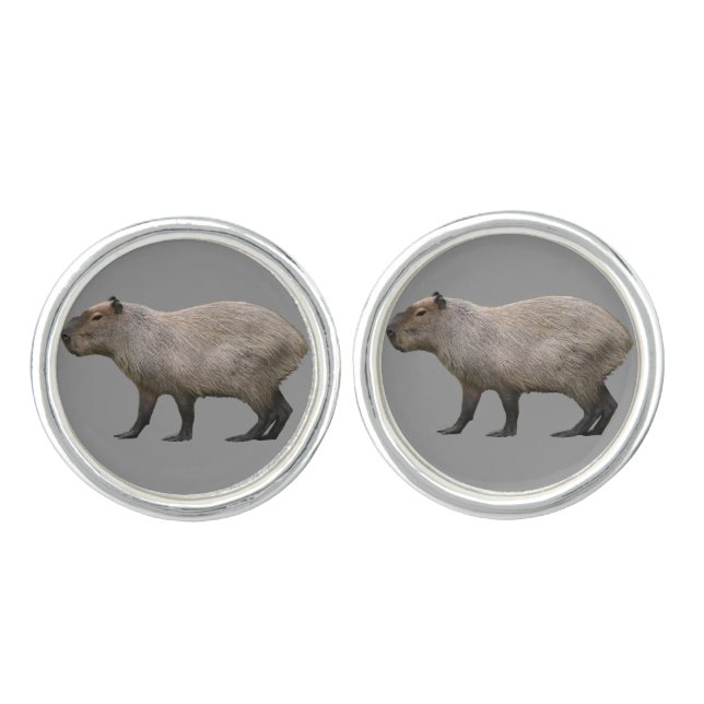 Capybara Cufflinks (Front)