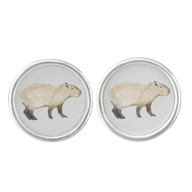 Capybara Cufflinks (Front)
