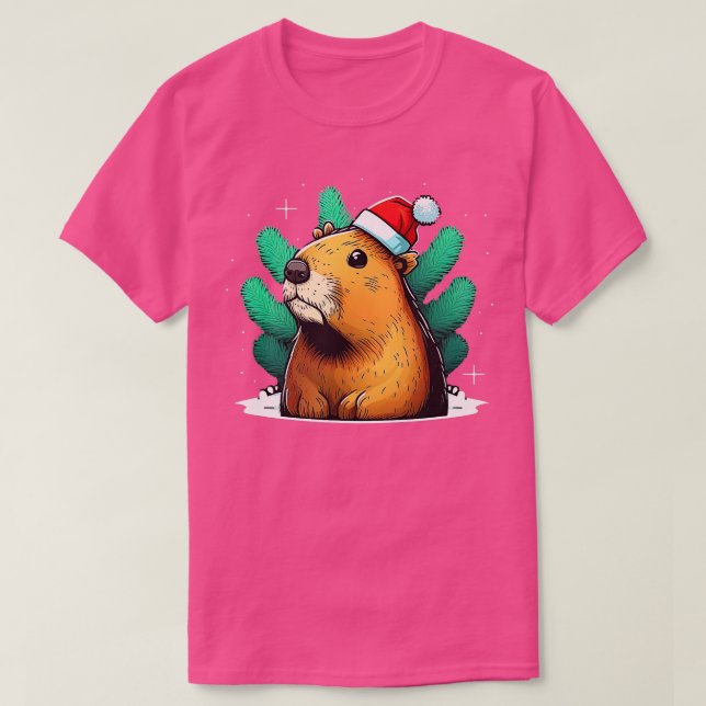 Capybara Cute and funny Capybara Christmas  T-Shirt (Design Front)