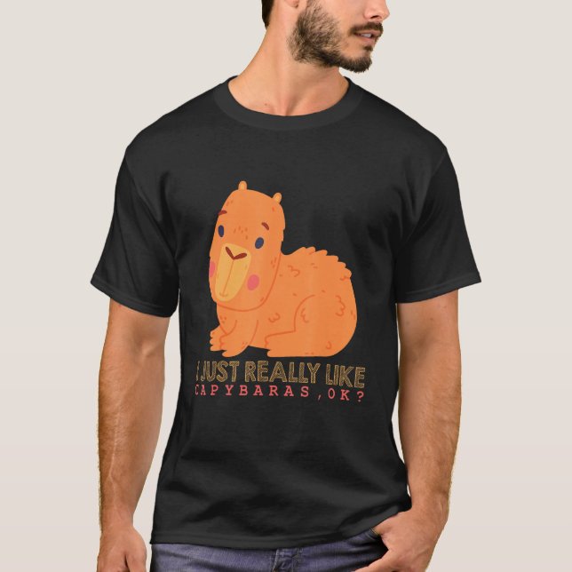Capybara  Cute Capybaras Rodent Animal Capybara 1 T-Shirt (Front)