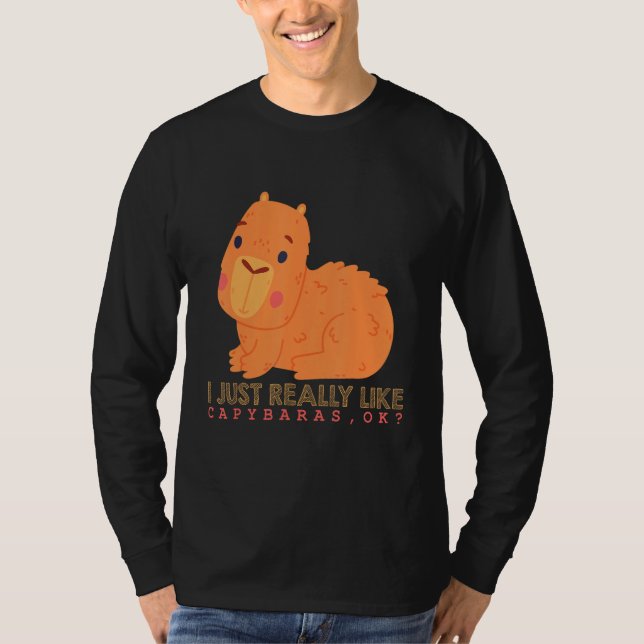 Capybara  Cute Capybaras Rodent Animal Capybara 1 T-Shirt (Front)