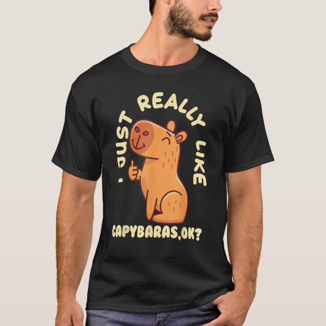 Capybara  Cute Capybaras Rodent Animal Capybara T-Shirt (Front)