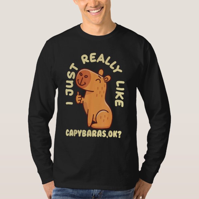 Capybara  Cute Capybaras Rodent Animal Capybara T-Shirt (Front)