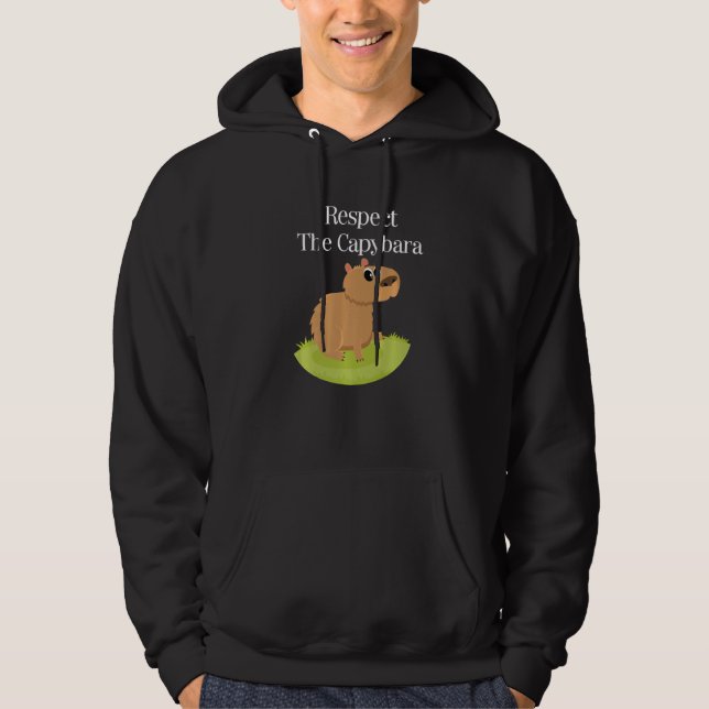 Capybara  Cute Pet Animal Rodent Mammal Wildlife   Hoodie (Front)