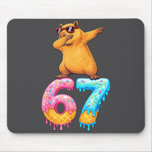 Capybara Dabbing 67 Ice Cream Drip 67 Birthday Boy Mouse Pad