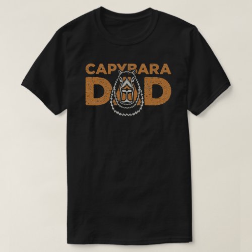 Capybara Dad Rodent Animals Vintage Capybaras   T_Shirt