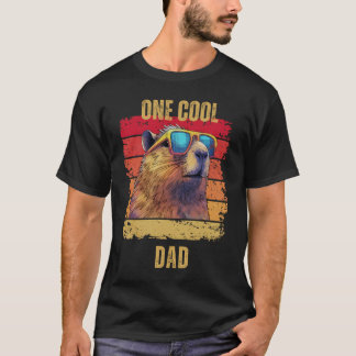 Capybara Dad Shirt Fathers Day T-Shirt Capybara Cu
