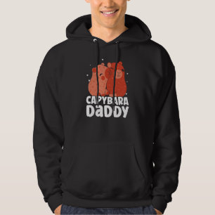 Capybara Daddy Animal Capybaras  Rodent Dad Father Hoodie