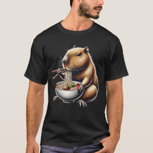 Capybara Eating Pho Capybara Pho Vietnamese Food T-Shirt