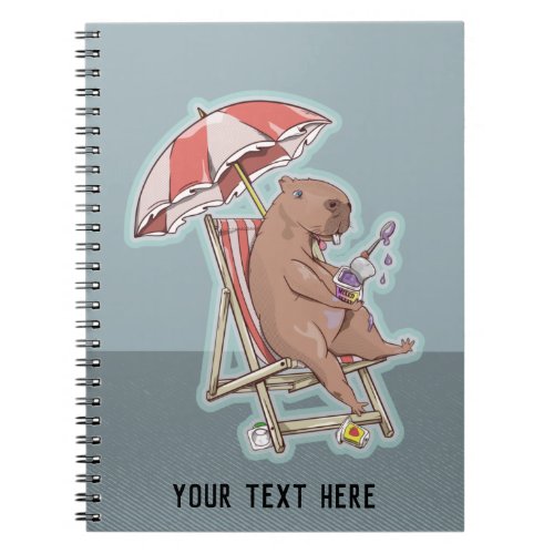 Capybara Eating Yogurt Notebook