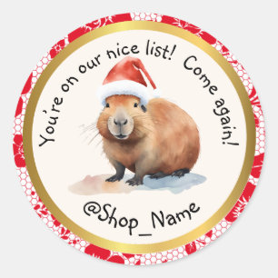 CAPYBARA: Elevate Your Packaging Game! 🚀 Classic Round Sticker