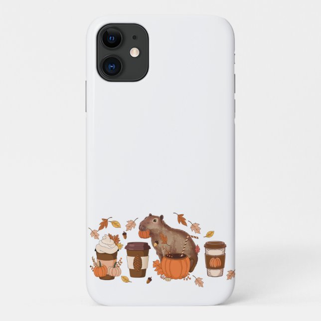 Capybara Fall Phone Case (Back)