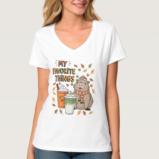 Capybara Fall T-Shirt (Front)