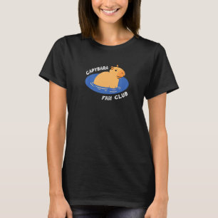 Capybara Fan Club Saying Cute Swimming Animal Rode T-Shirt