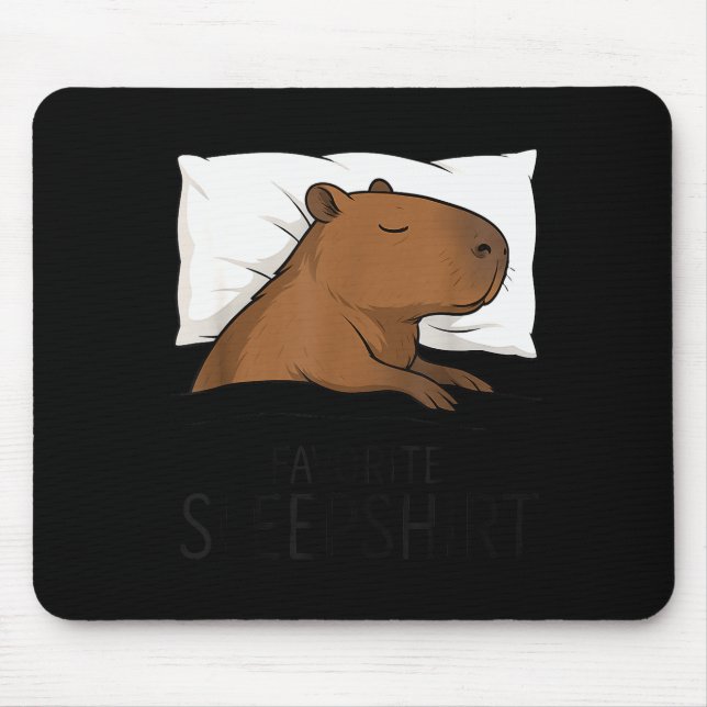Capybara Favorite Sleepshirt Sleeng Pajamas Boys G Mouse Pad (Front)